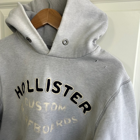 GUC vintage Hollister Custom Surfboards size L LGray Hoodie. Perfectly broken in - Picture 2 of 11